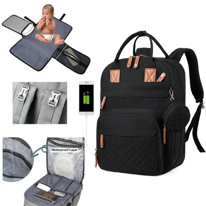 Sac à langer maternité bandoulière - Confort et élégance pour les parents