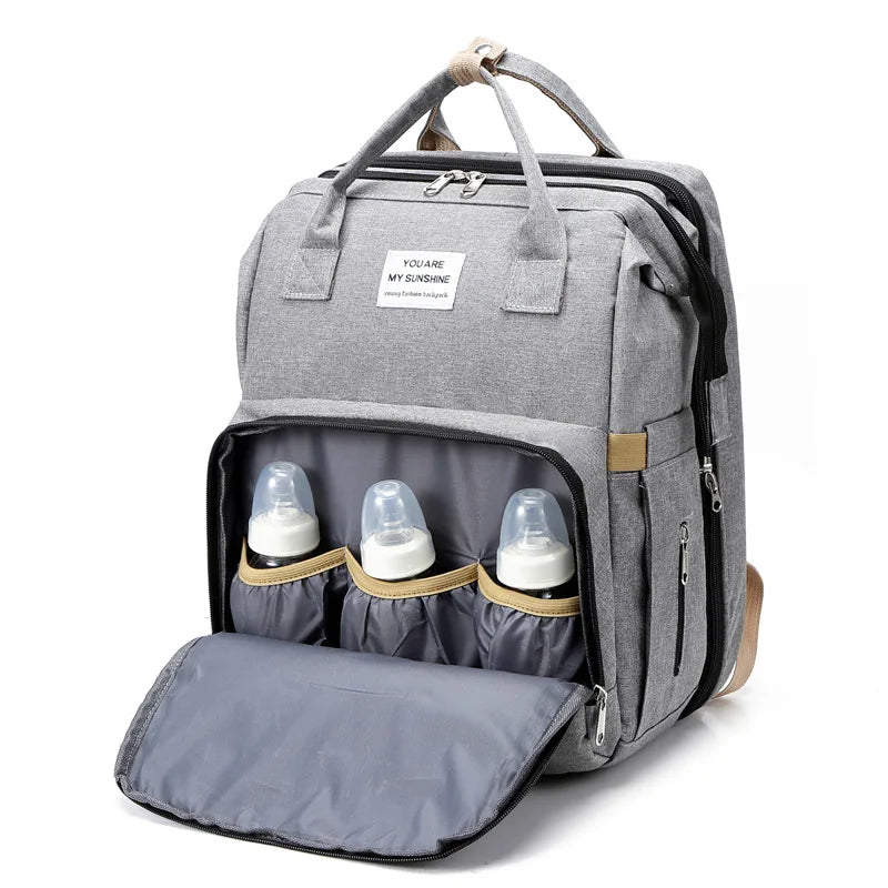 Sac à dos à langer multifonction - Matelas intégré, Isolation pour biberon