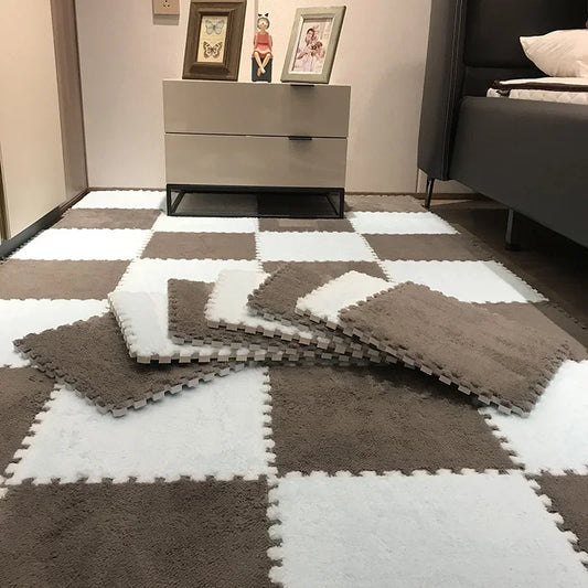 Tapis de sol bébé en mousse souple, 10 pièces - Dalles interconnectables lavables