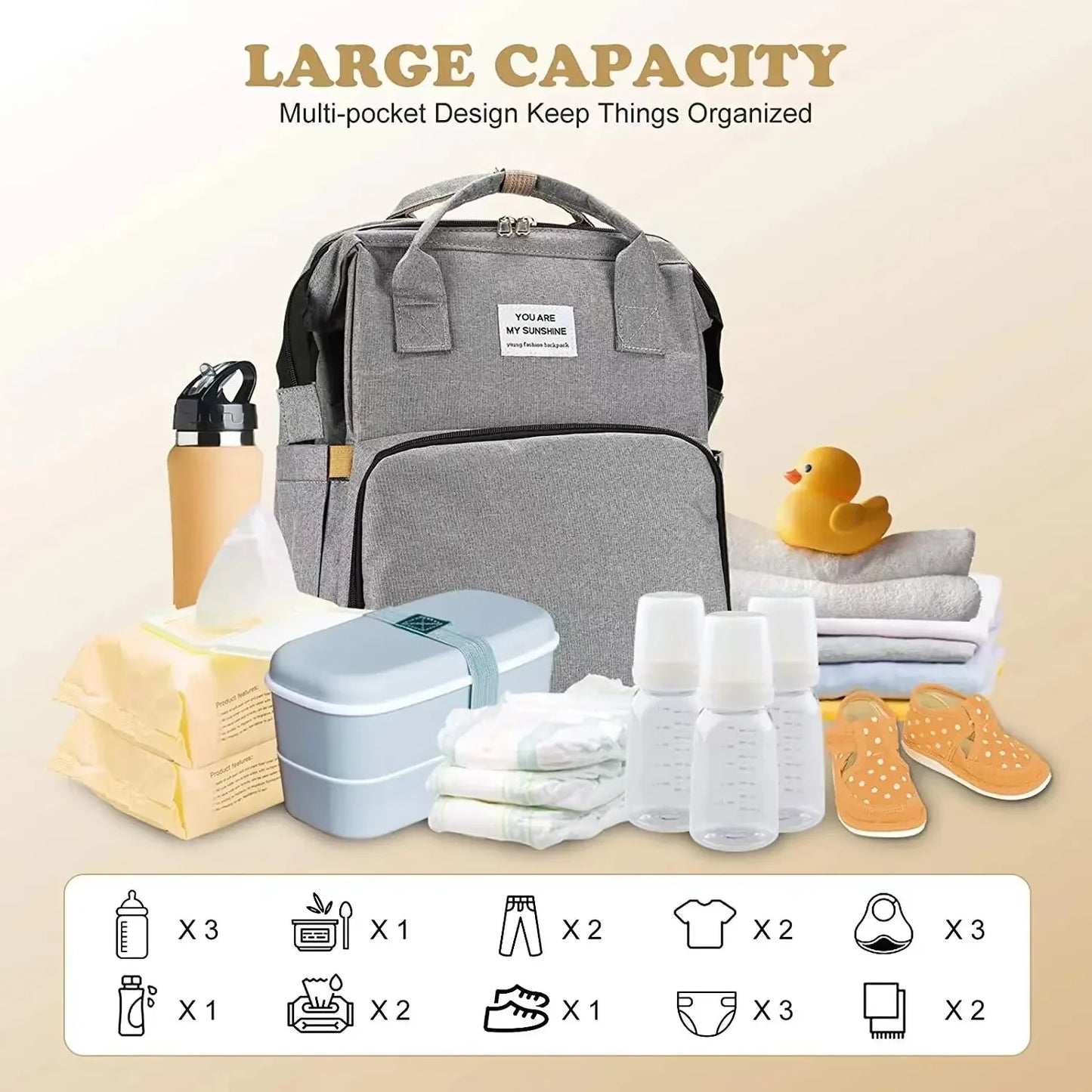 Sac Maternité Weekend - Stockage Optimal, Durable et Élégant