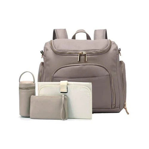 Sac à dos à langer en cuir PU, pratique et élégant