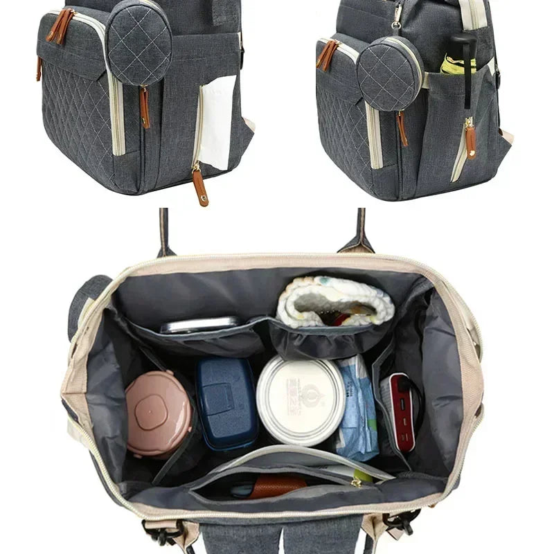 Sac à dos à langer multifonctionnel étanche avec ports USB - Accessoire pour parents
