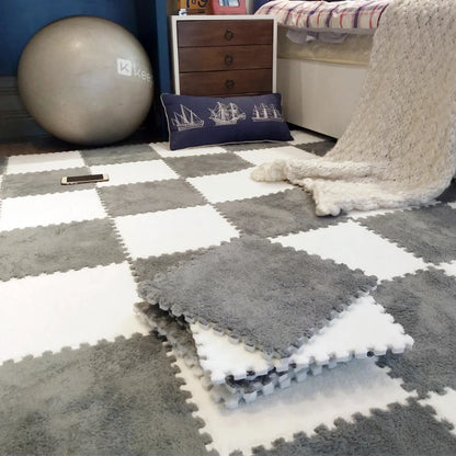 Tapis de sol bébé en mousse souple, 10 pièces - Dalles interconnectables lavables