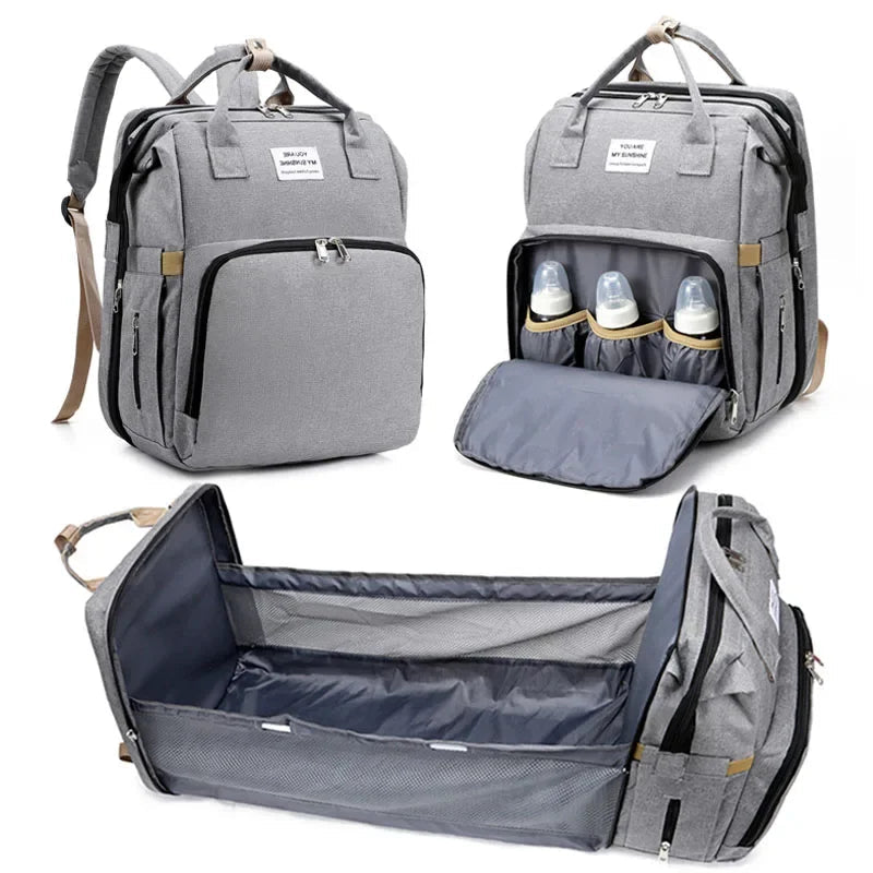 Sac à dos à langer multifonction - Matelas intégré, Isolation pour biberon