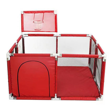 Parc Bébé Évolutif avec Panier de Basket - 6 mois à 6 ans, Espace de Jeu pour Enfants