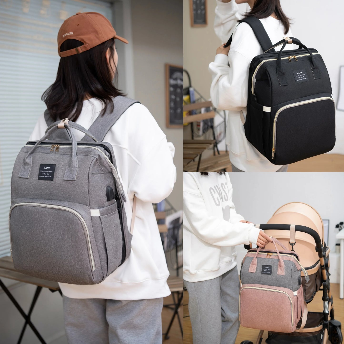 Sac Maternité 3en1 Imperméable - Sac à Langer et Isotherme pour Bébé