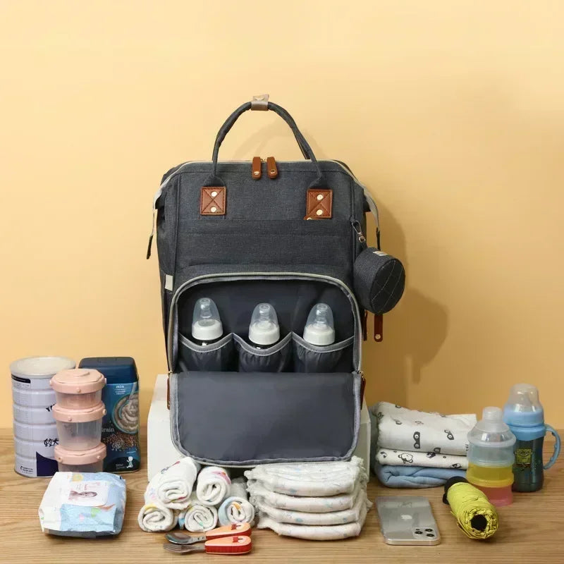 Sac à dos à langer multifonctionnel étanche avec ports USB - Accessoire pour parents