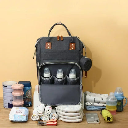 Sac à dos à langer multifonctionnel étanche avec ports USB - Accessoire pour parents