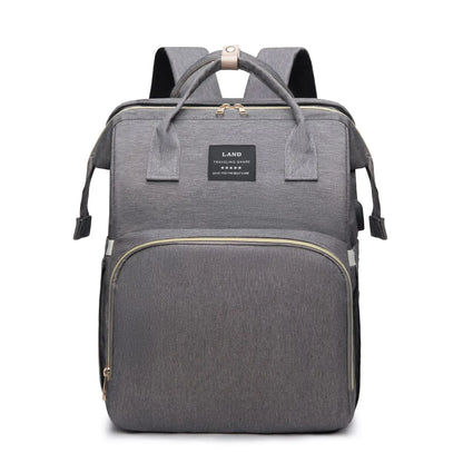 Sac à dos à langer pliable - Berceau nomade, grande capacité, design patchwork
