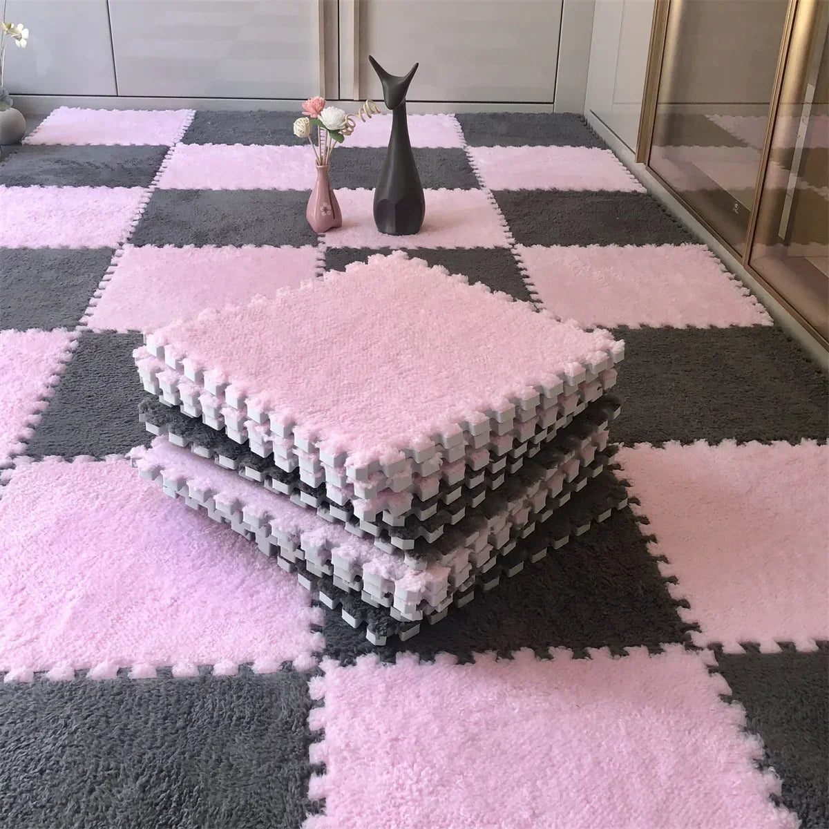 Tapis de sol bébé anti-choc - Dalles puzzle sécurisées et souples