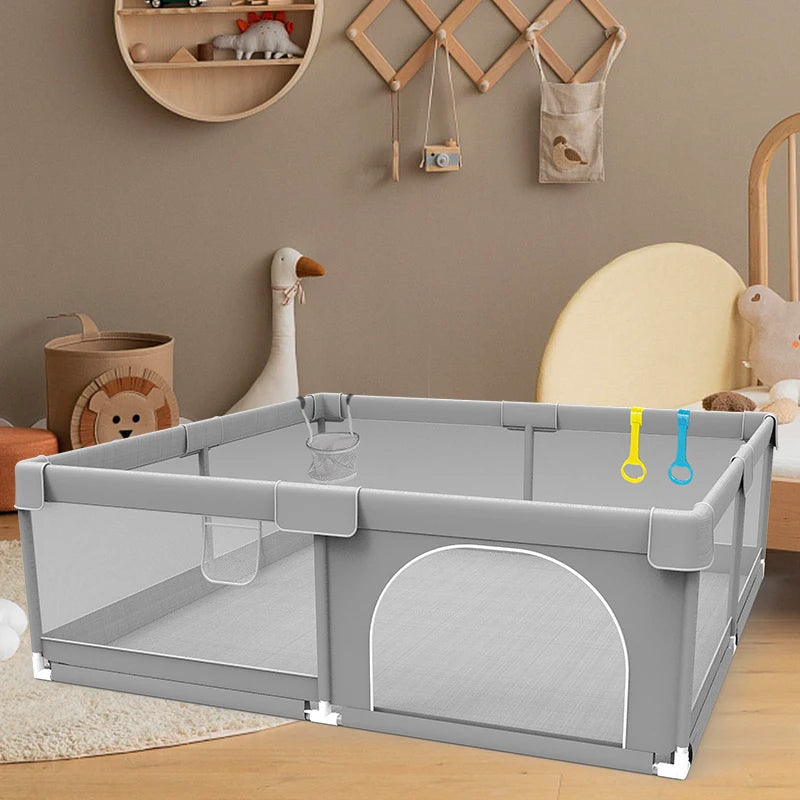 IMBABY Parc Bébé 120x160cm, Espace de Jeu Sécurisé pour Enfants